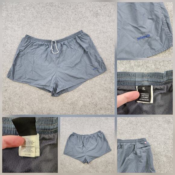 Patagonia Shorts Mens XL Gray Nylon Swim Trunks Mesh Lined Drawstring Board - Picture 1 of 16